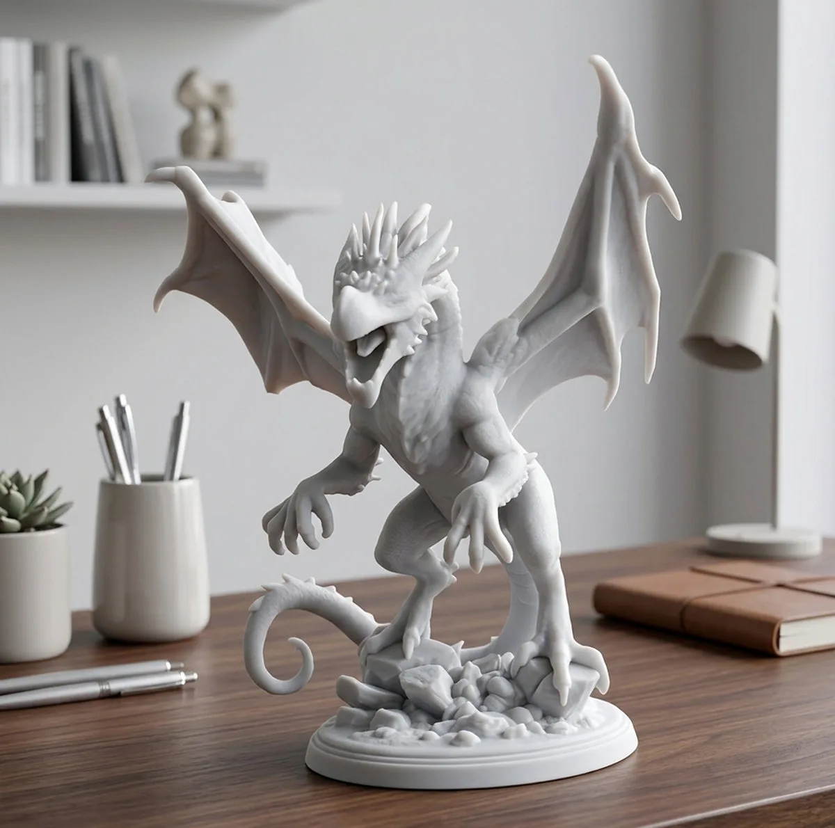 فیگور طرح اژدهای بالدار مدل Shadow Dragon کد 002 ارتفاع 22 سانتی‌متر