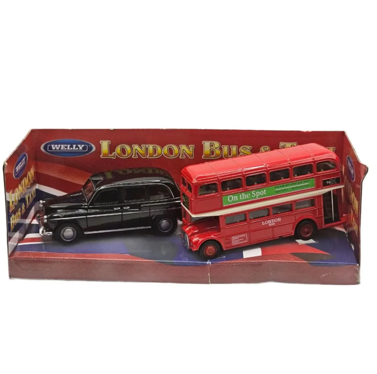 کیت ماشین بازی ناب سل مدل اتوبوس و تاکسی لندن فلزی مجموعه 2 عددی LONDON BUS & TAXINAAB0022