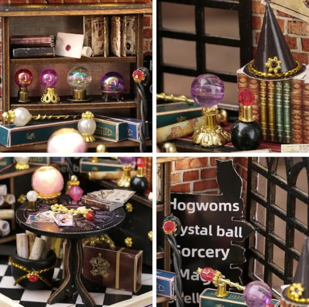 کیت ساختنی 300 تکه ناب سل مدل پازل چوبی خانه مینیاتوری چراغدار کد MOON MAGIC CUTEROOM DIY HOUSE DO IT YOURSELF