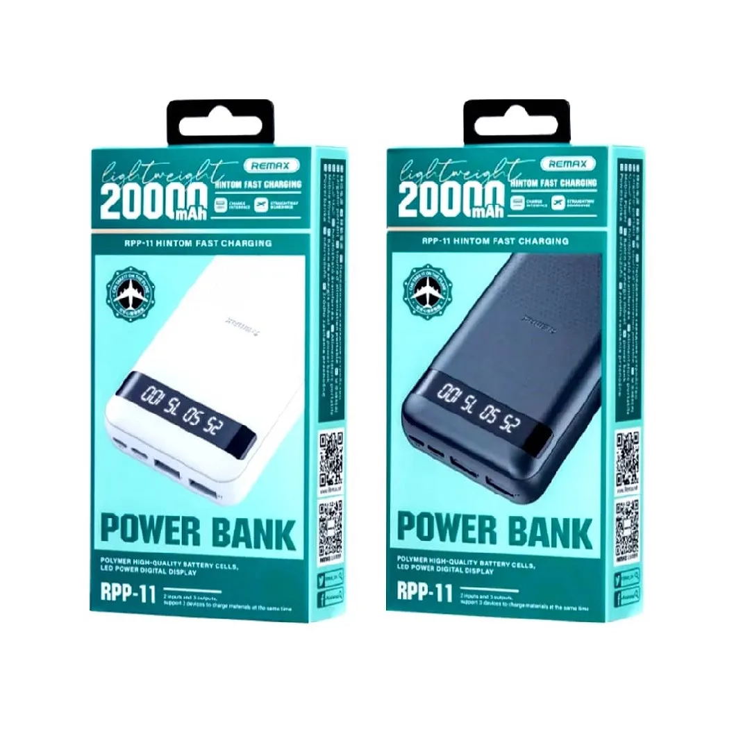 پاوربانک ریمکس مدل RPP 11 ظرفیت 20000 میلی آمپر ساعت