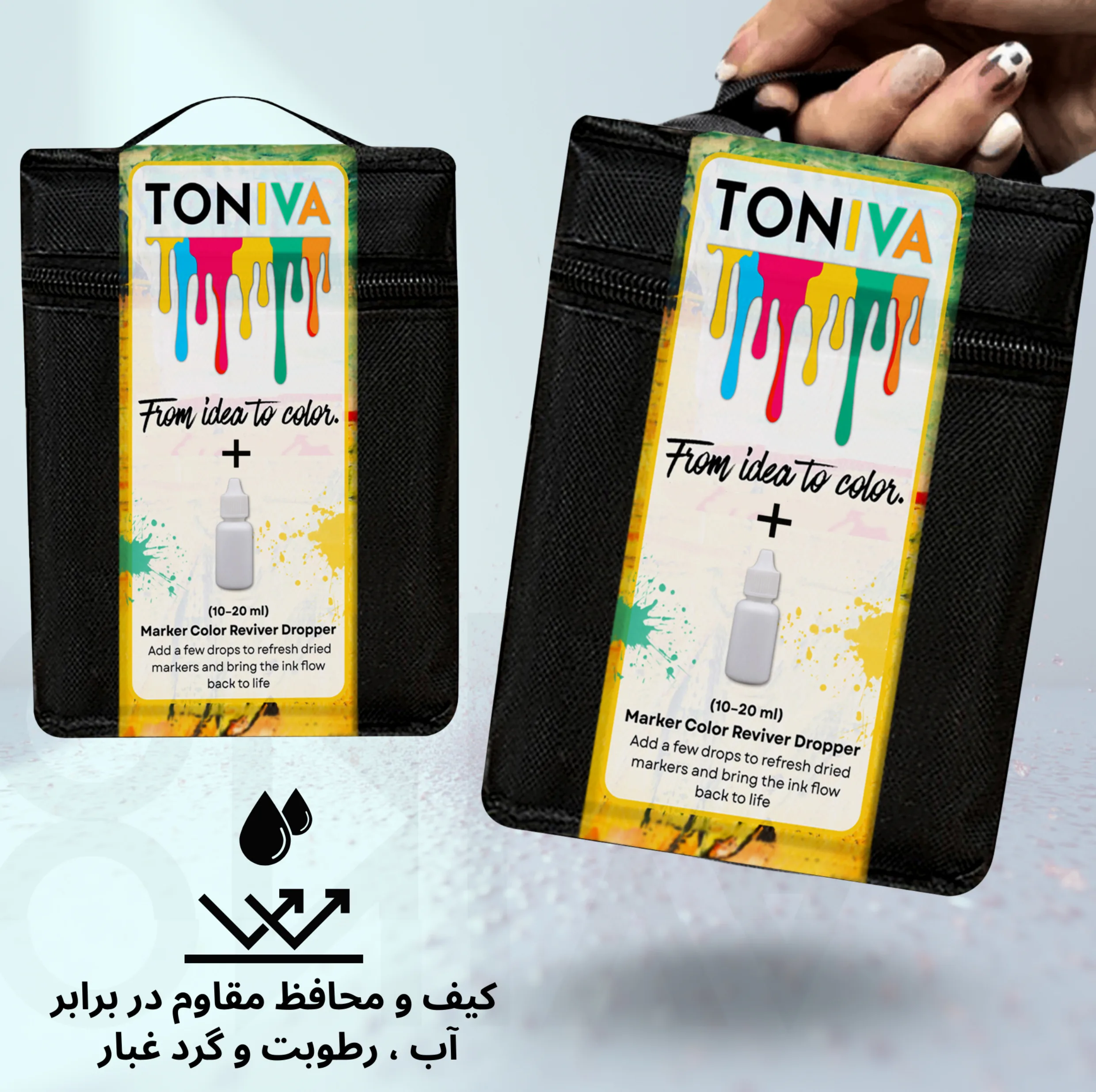 ماژیک راندو تونیوا مدل Touch 36 به همراه محلول احیای ماژیک مجموعه ۳۶ عددی