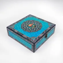 زعفران کادویی عاقله - 5 گرم به همراه هل - 40 گرم و قوری و هاون