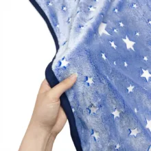 پتو مسافرتی 2 نفره مدل ژله ای شب نما طرح ستاره ای کد Star سایز 240x220 سانتی‌متر