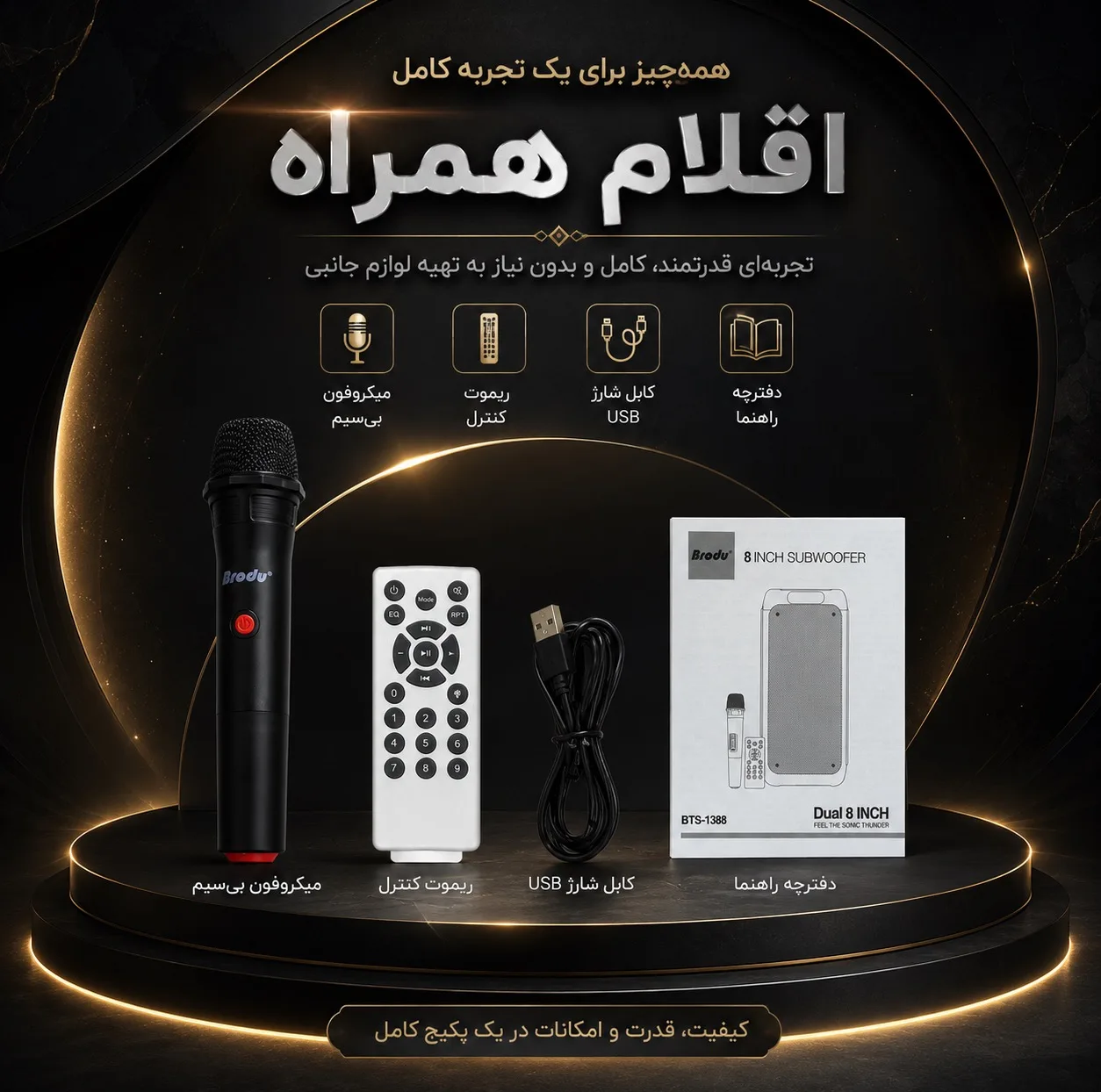 اسپیکر برودو مدل IKARAOKE 1388