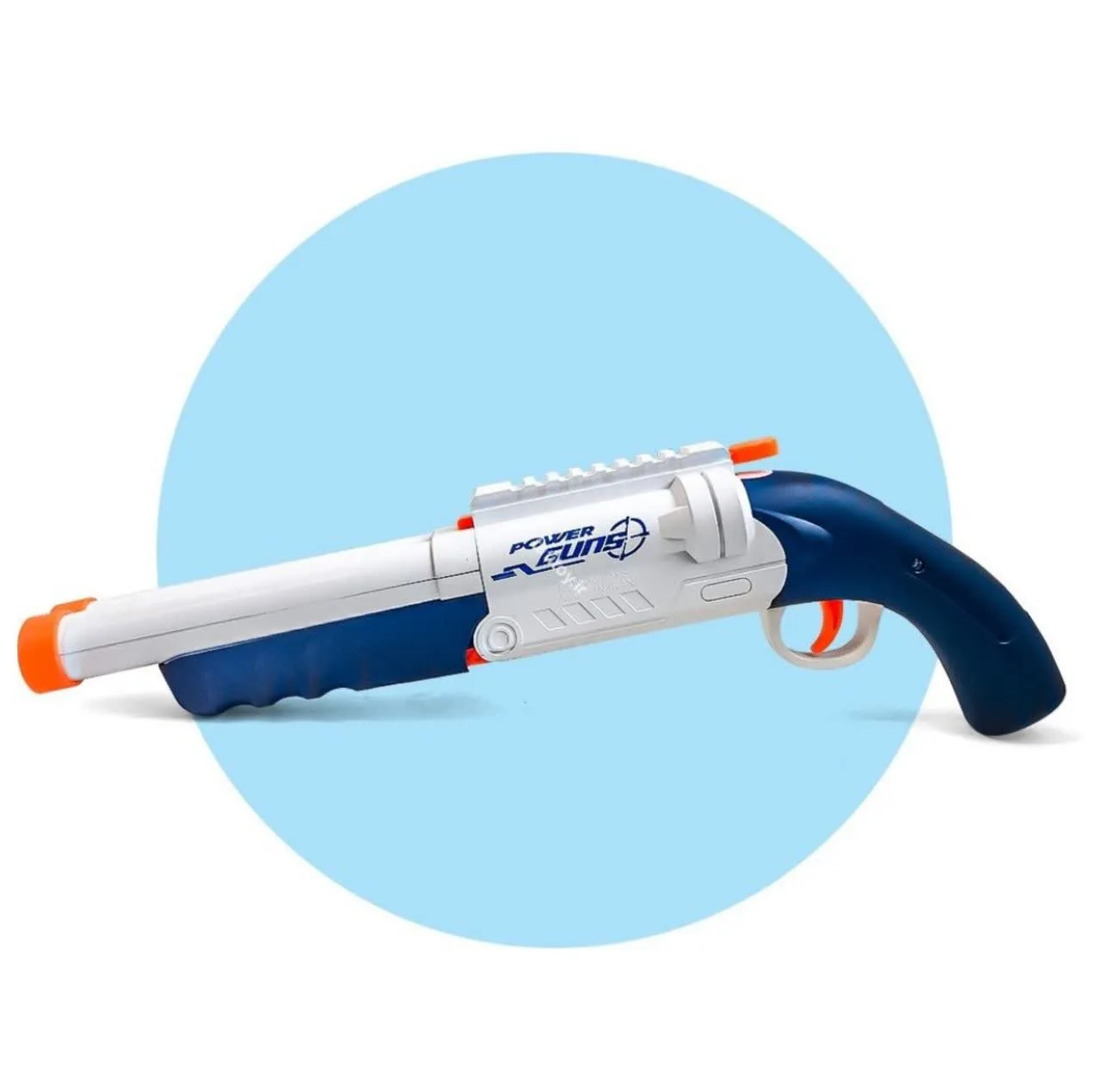 ست تفنگ بازی ناب سل مدل شاتگان دوربین دار پوکه پران تیر ابری کمرشکن کد SUPER GUN SOFT BULLET BT2026C مناسب برای نوجوانان سایز 42*15 سانتی متر