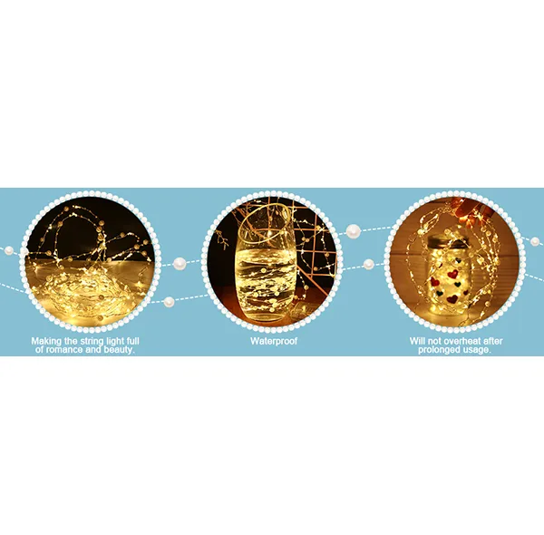 ریسه ال ای دی مدل کریسمس مروارید اقیانوس کد B082HVNM6M طول 3 متر