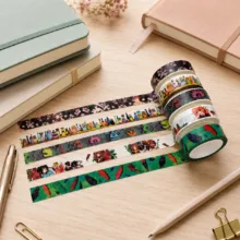 چسب کاغذی مدل واشی وینتیج عرض 1.5 سانتی متری بسته 5 عددی