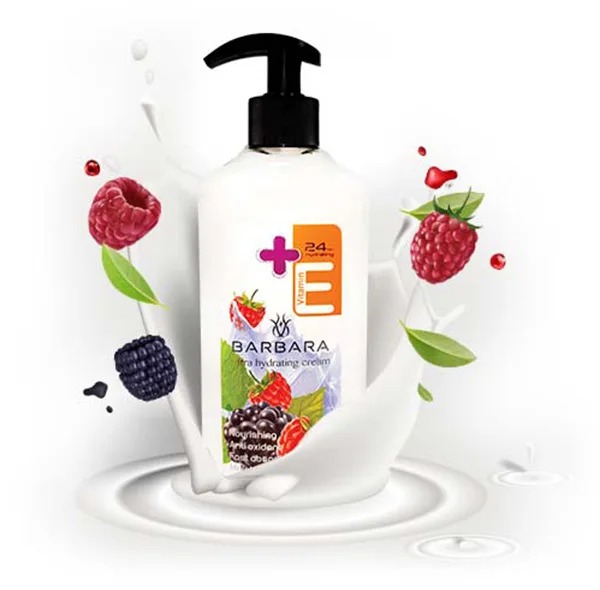کرم آبرسان باربارا مدل VITAMIN E حجم 375 میلی لیتر به همراه کرم مرطوب کننده باربارا مدل ARGAN OIL حجم 375 میلی لیتر