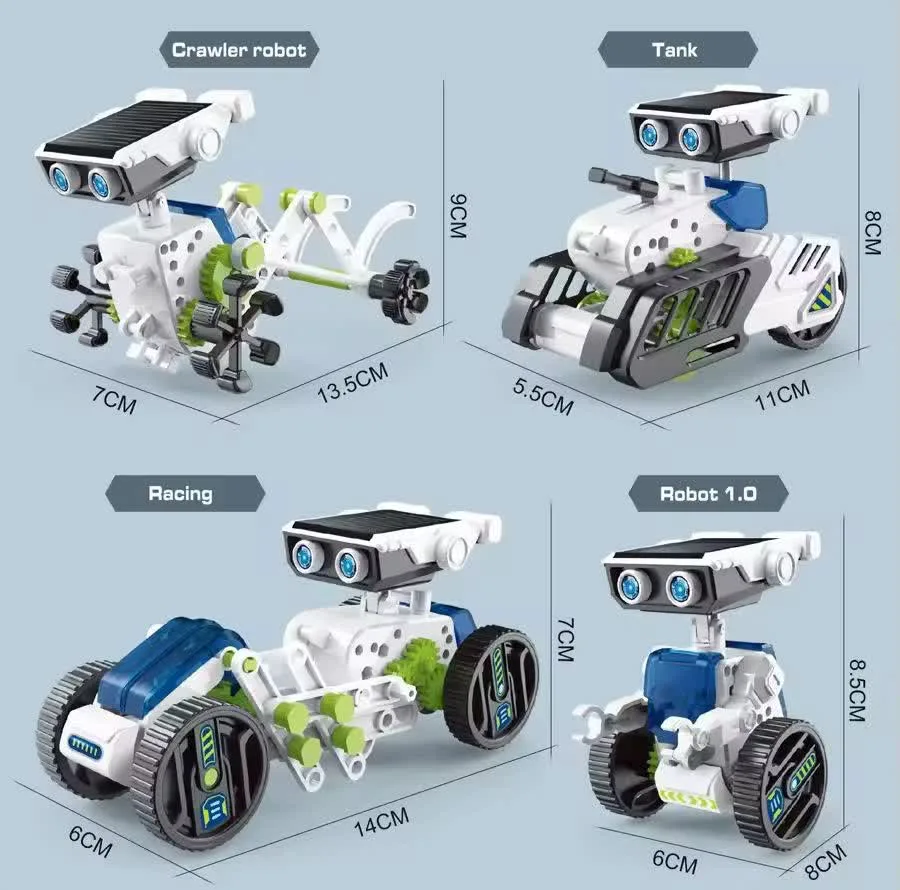 کیت ربات ساختنی ناب سل مدل سولار خورشیدی 12 کاره SOLAR ROBOT KIT 12IN1 با قابلیت حرکت و چرخش