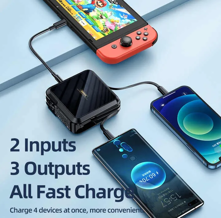 پاوربانک ریمکس مدل Infinity All in one - AC charger-RPP-276 ظرفیت 15000 میلی آمپرساعت