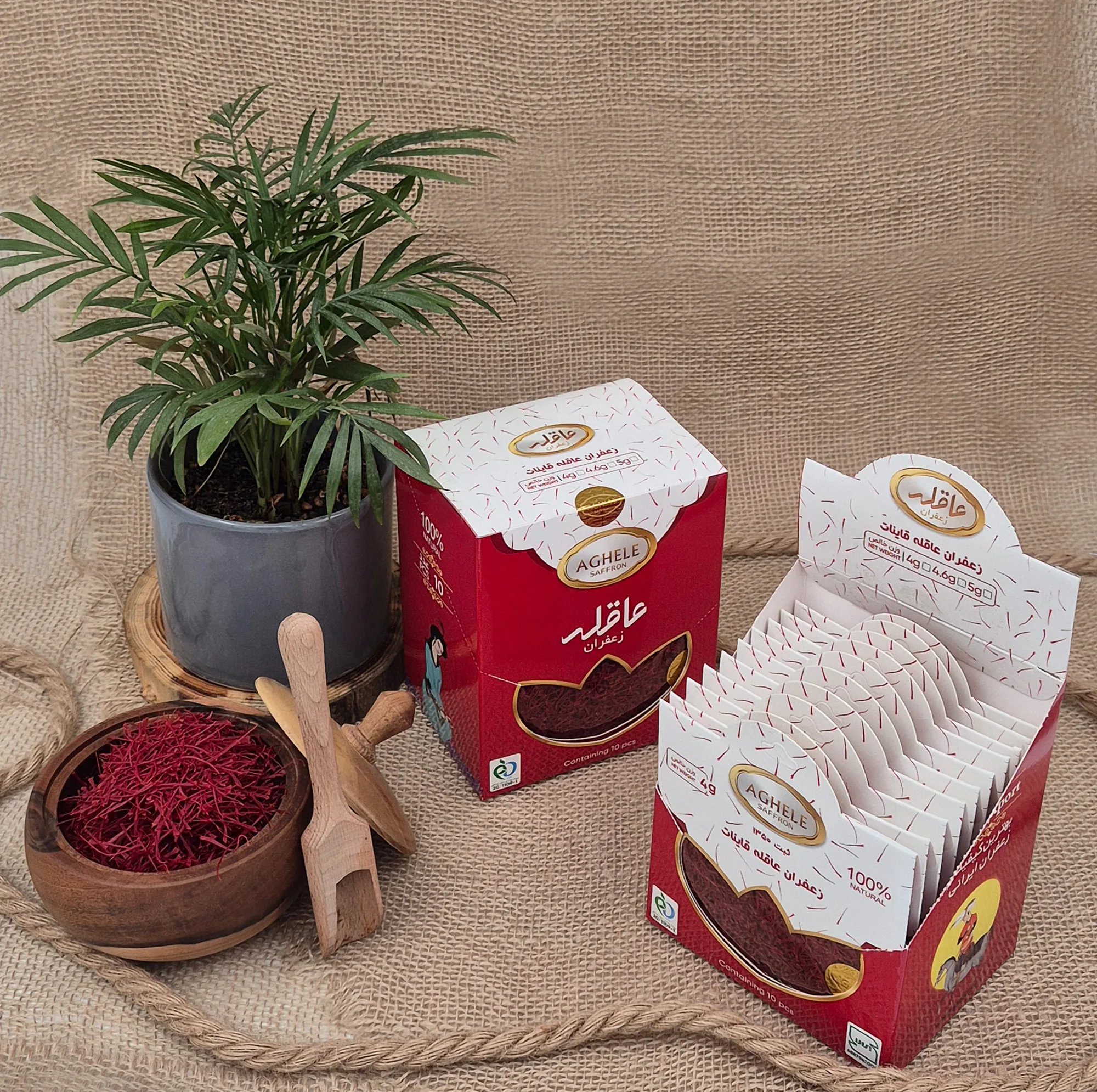 زعفران پاکتی عاقله - 4 گرم بسته 10 عددی