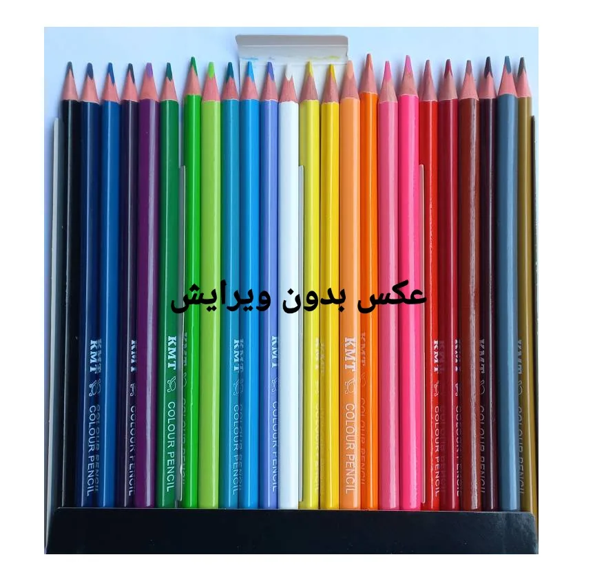 مداد رنگی 48 رنگ کی ام تی مدل TRIPLUS ARTIST طرح رنگین کمان