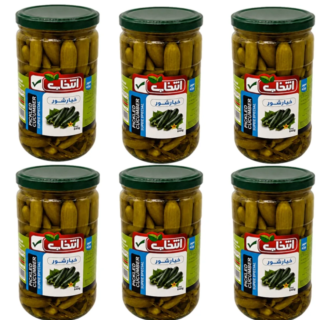 خیارشور سوپر ویژه انتخاب - 640 گرم بسته 6 عددی