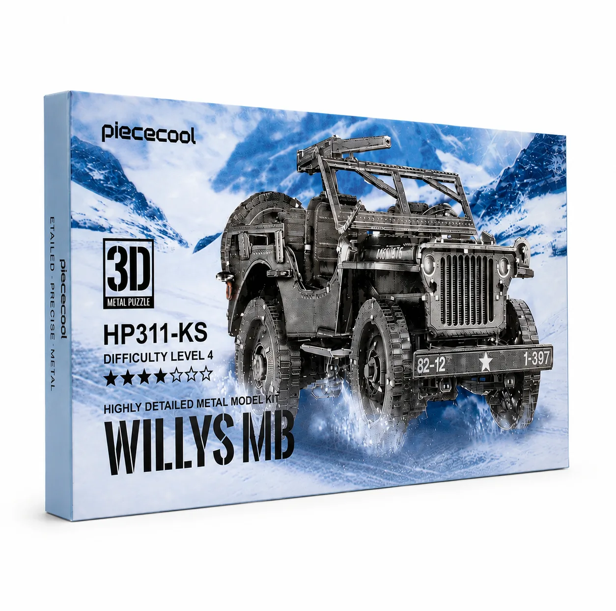ساختنی 369 تکه پیسکول مدل Willys MB