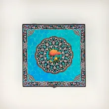 زعفران کادویی عاقله - 5 گرم به همراه هل - 40 گرم و قوری و هاون