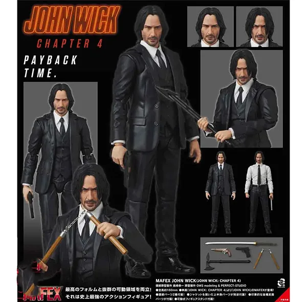 اکشن فیگور مافکس مدل جان ویک John Wick Chapter 4 ارتفاع 16 سانتیمتر