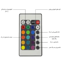 ریسه نئون فلکسی مدل RGB کد 12v طول 2 متر به همراه ریموت و درایور