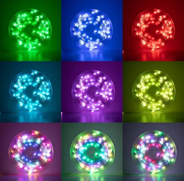 ریسه ال ای دی مدل فول کالر هوشمند بلوتوثی کد RGB IC usb 5v طول 10 متر