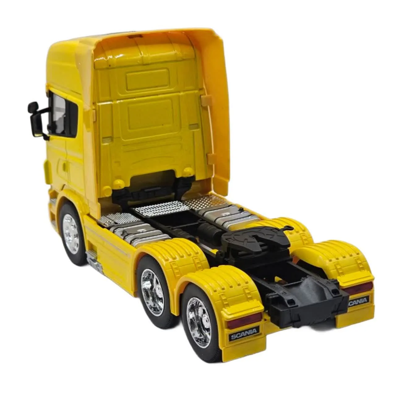 ماکت ماشین ناب سل مدل تریلی اسکانیا ولی فلزی 10چرخ کد SCALE 1:32 WELLY TRANSPORTER SCANIA V8 R730