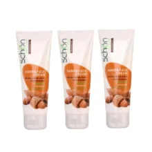 کرم مرطوب‌کننده دست، صورت، گردن شون مدل روغن بادام مناسب برای انواع پوست حجم 75 میلی‌لیتر مجموعه سه عددی