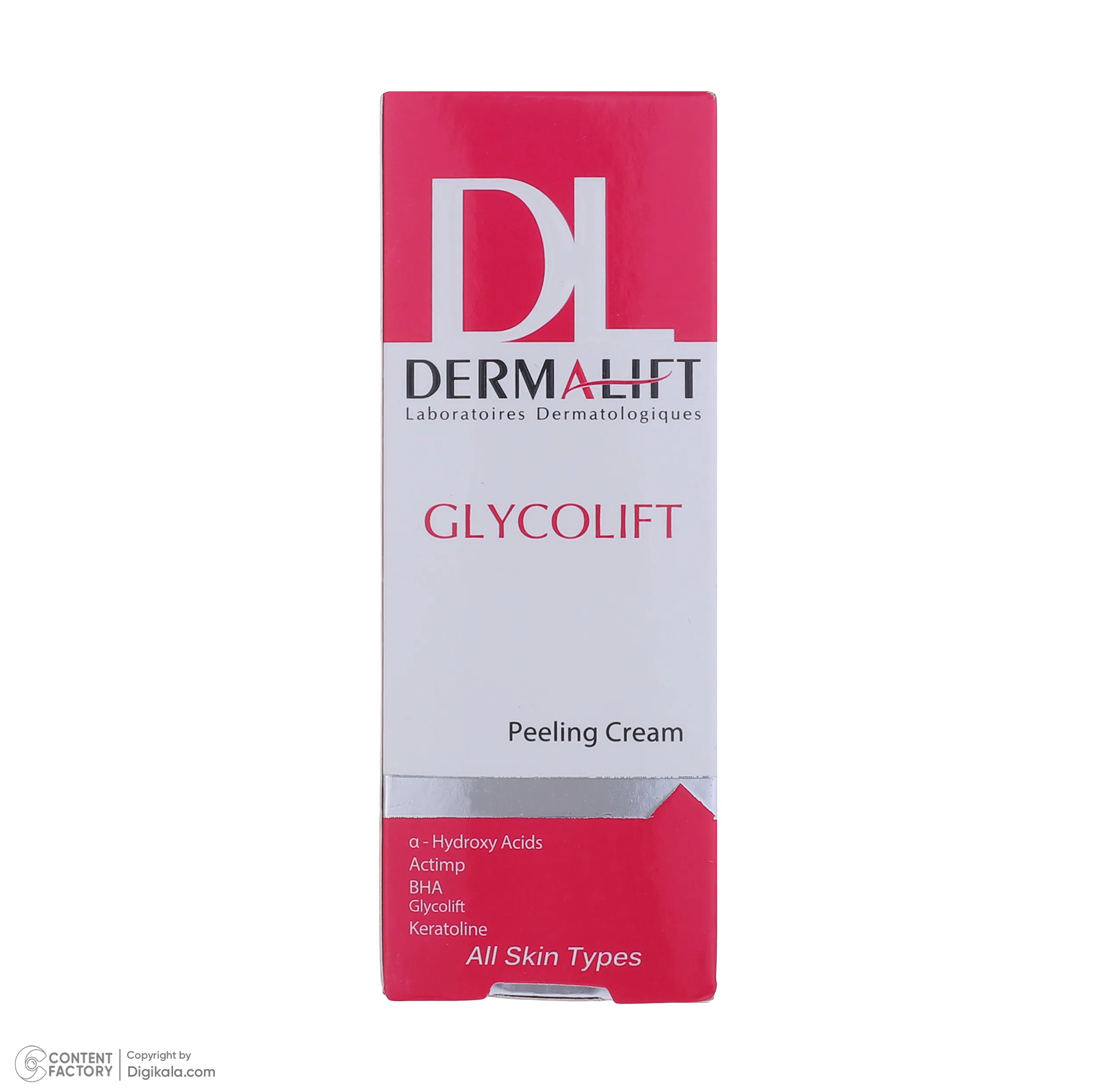 کرم لایه بردار صورت درمالیفت مدل Glycolift مناسب انواع پوست حجم 40 میلی لیتر