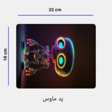 ست ماگ سرامیکی با زیرلیوانی و پد ماوس مدل اسکلت کد 328