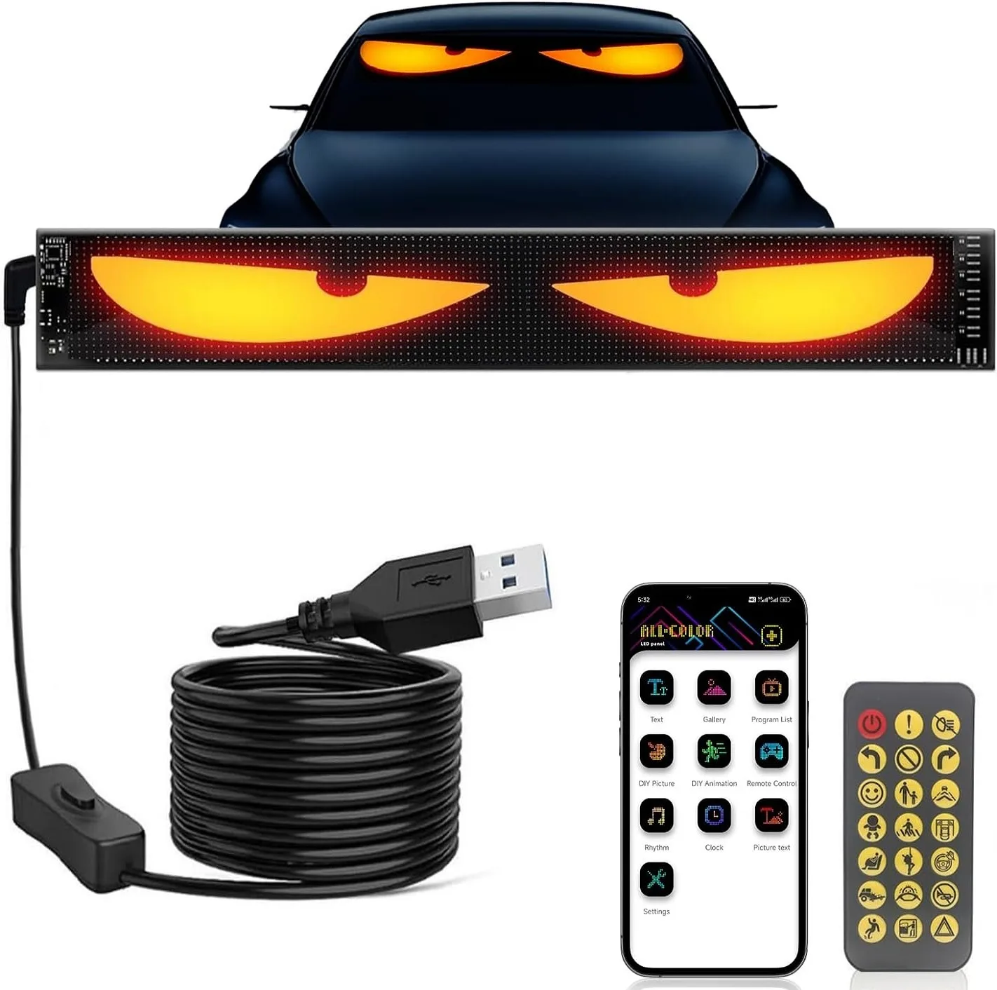 نمایشگر منعطف LED خودرو مدل پنل ماتریکسی