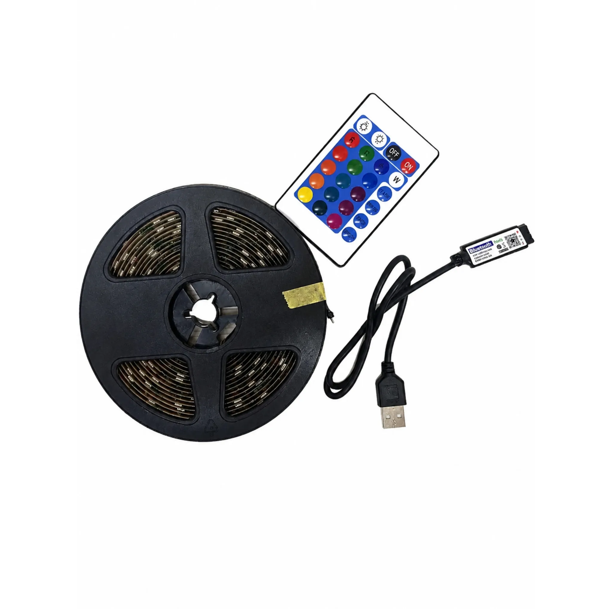 ریسه ال ای دی مدل فول کالر هوشمند بلوتوثی کد RGB IC usb 5v طول 5 متر