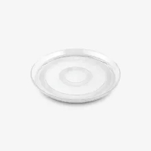 دیس شیشه‌ای لیمون مدل گرد کد HS2437، ابعاد 30×30×2.5 سانتی‌متر، ضدشوک حرارتی، مناسب پیتزا، برنج و کیک