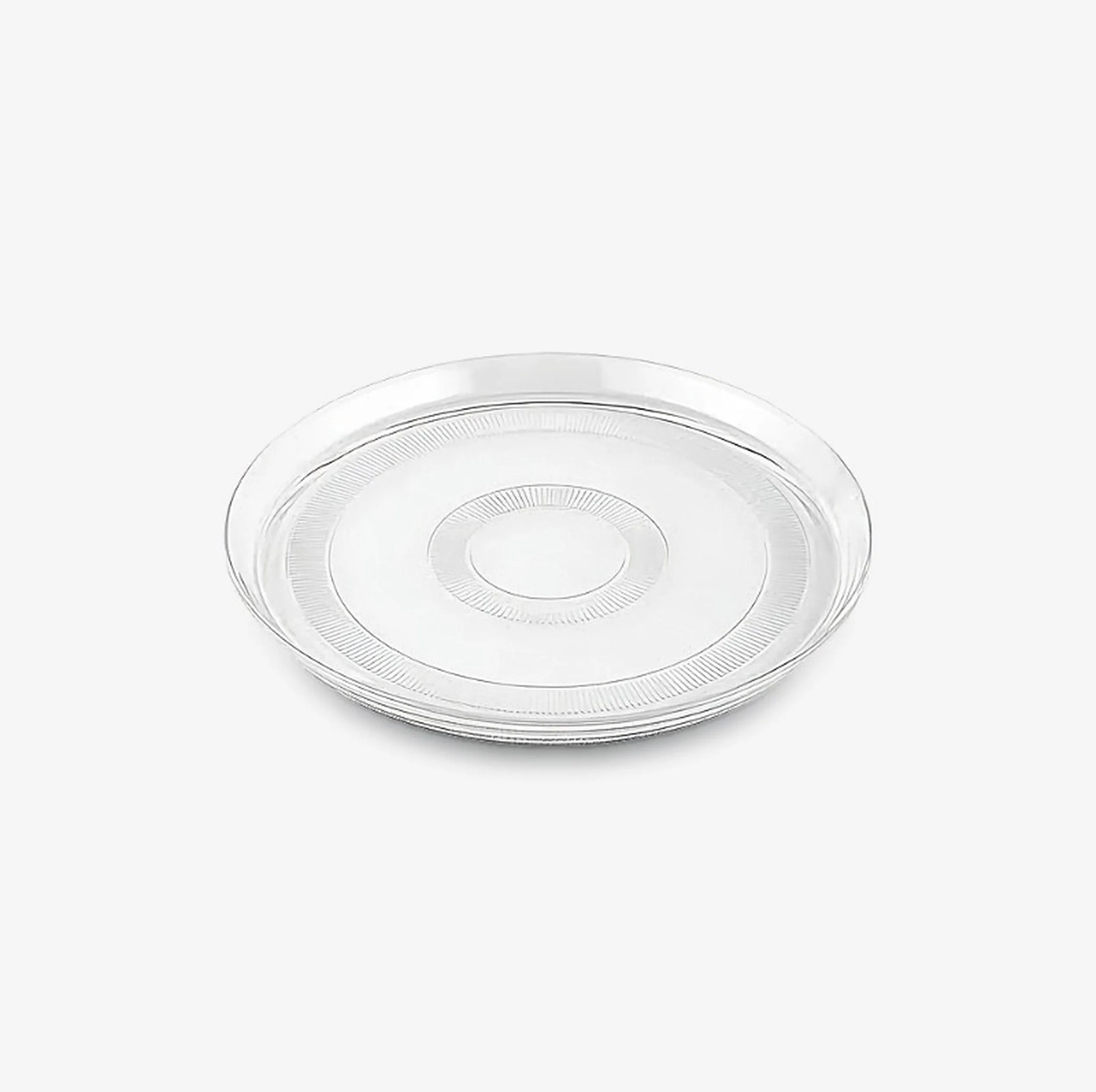 دیس شیشه‌ای لیمون مدل گرد کد HS2437، ابعاد 30×30×2.5 سانتی‌متر، ضدشوک حرارتی، مناسب پیتزا، برنج و کیک