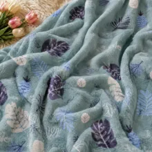 پتو مسافرتی 1 نفره مدل برگ مینیمال سایز 160×220 سانتی‌متر