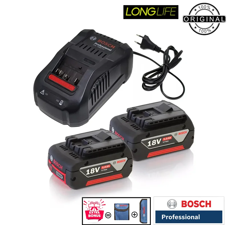پیچ گوشتی شارژی چکشی 18 ولت بوش مدل هوشمند GSB 18 V -110 C Brushless Motor (5Ah)