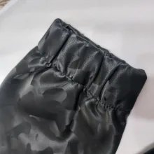 کت چرم دخترانه مدل کلاهدار چرمی 6065