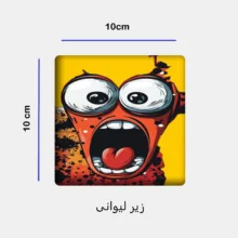 ست ماگ زیر لیوانی و پد ماوس مدل استیکر کد 63