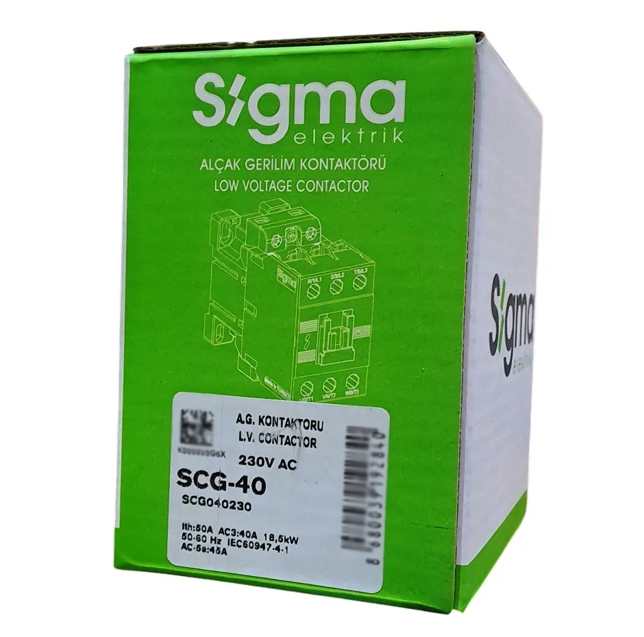 کنتاکتور 40 آمپر سه فاز سیگما کد SCG-40