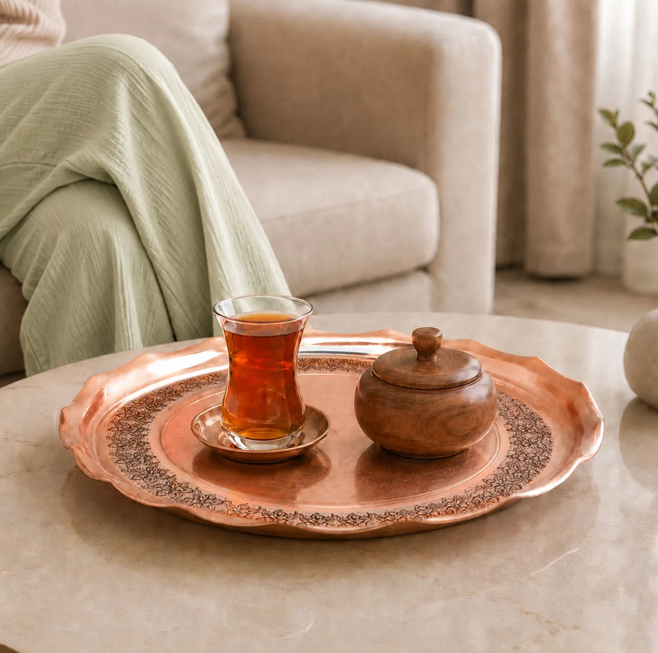 سینی مسی دیبا زنجان مدل 1038