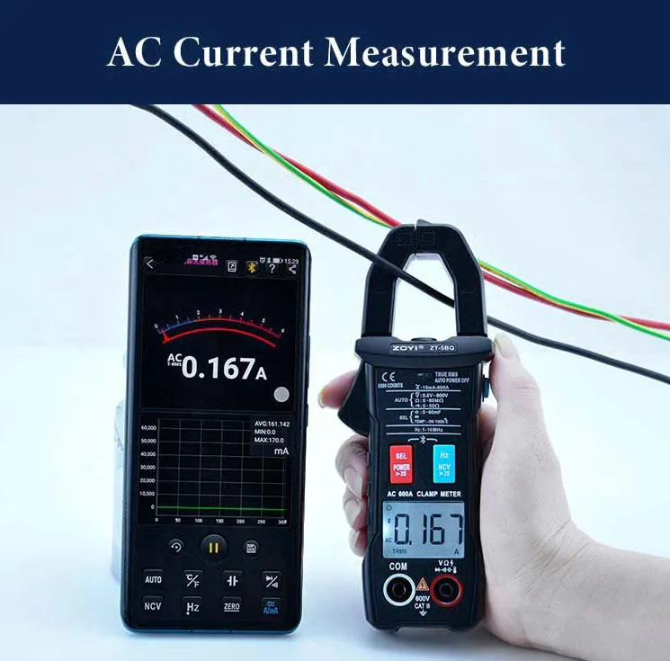 مولتی متر کلمپی بلوتوثی زویی مدل ZT-5BQ