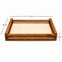 سینی دسته دار مدل وودلند سایز 31x23 سانتی متر