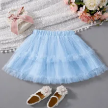 دامن چین‌دار دخترانه ژاکید مدل گندم