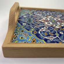 سینی کاشی کاری مدل قالیچه