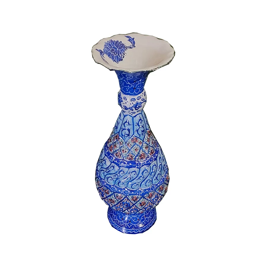 گلدان مس اله دادی مدل میناکاری