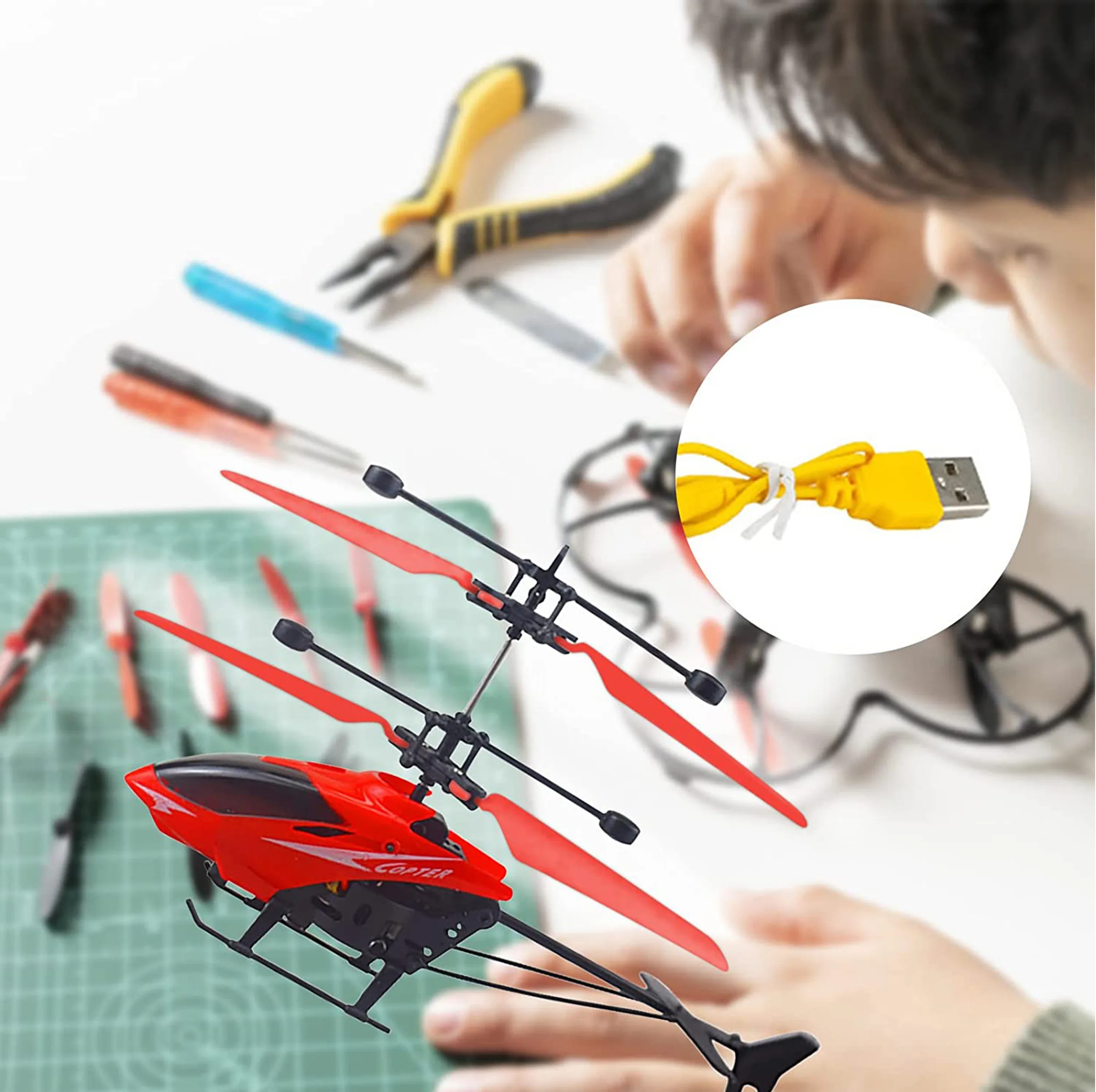 هلیکوپتر بازی مدل helicopter infared induction hong men