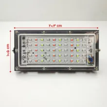 پروژکتور 50 وات نوراک مدل RGB چند رنگ ریموات دار