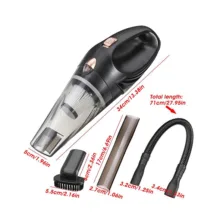 جارو شارژی دستی مدل DG-001 با باتری لیتیوم-یونی 2200 میلی‌آمپرساعت و قابلیت اتصال به فندکی خودرو