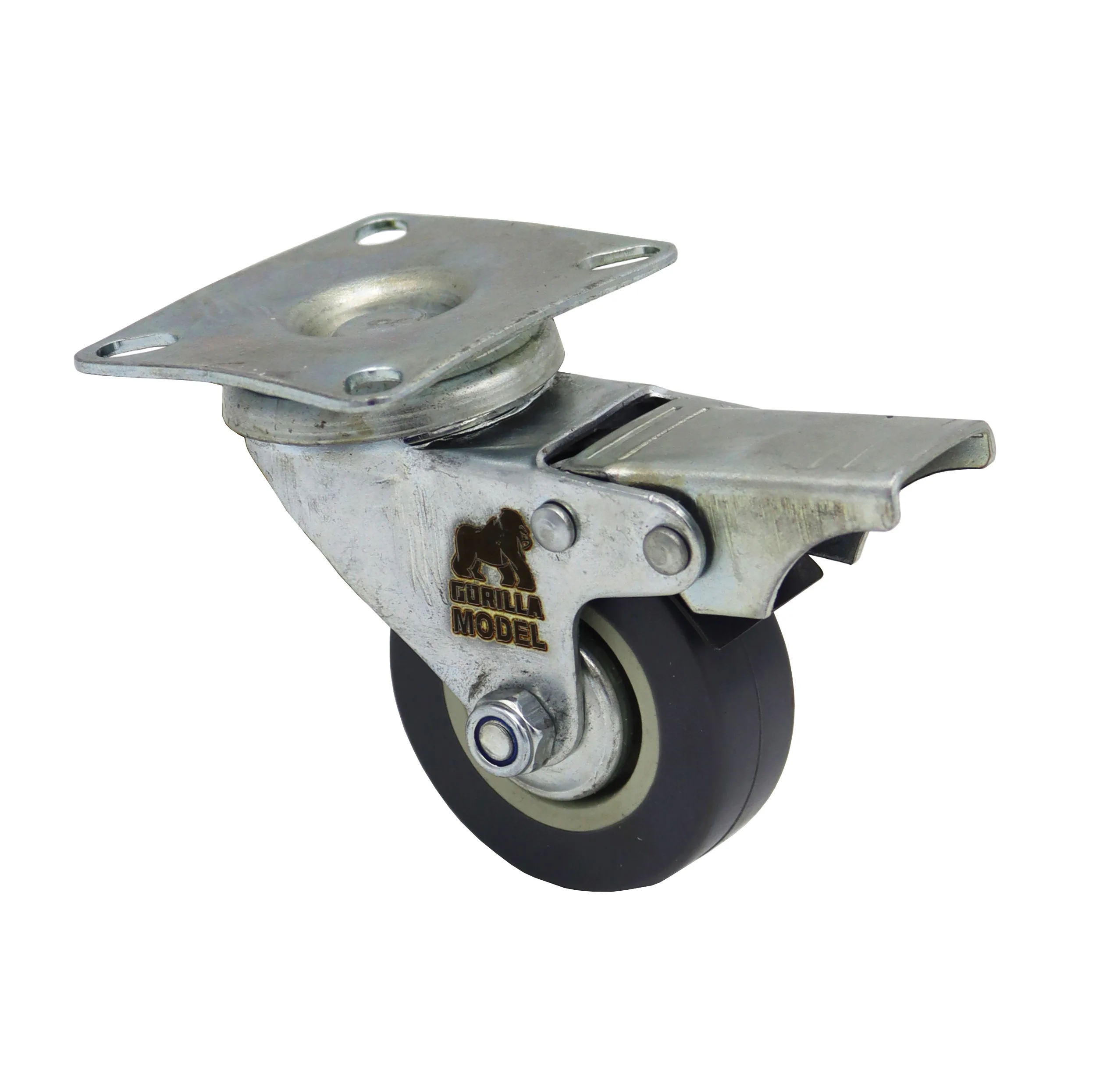 چرخ گردان ترمزدار کفی دار مدل گوریلا کد YPT-LASTIK-KAFI-50MM