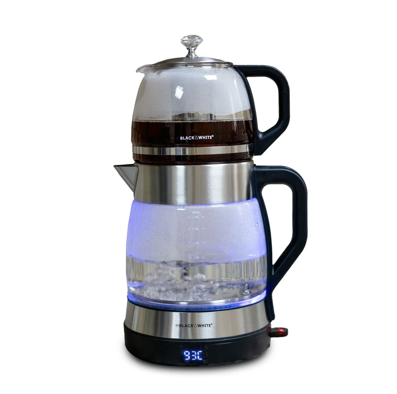 چای ساز روی هم بلک اند وایت مدل BW-ES550