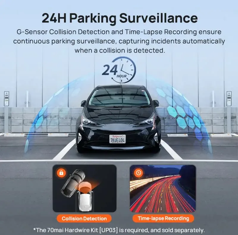 دوربین فیلم برداری خودرو سوِنتی مِی مدل Dash Cam A410 SET + Rear Cam Set (RC21)