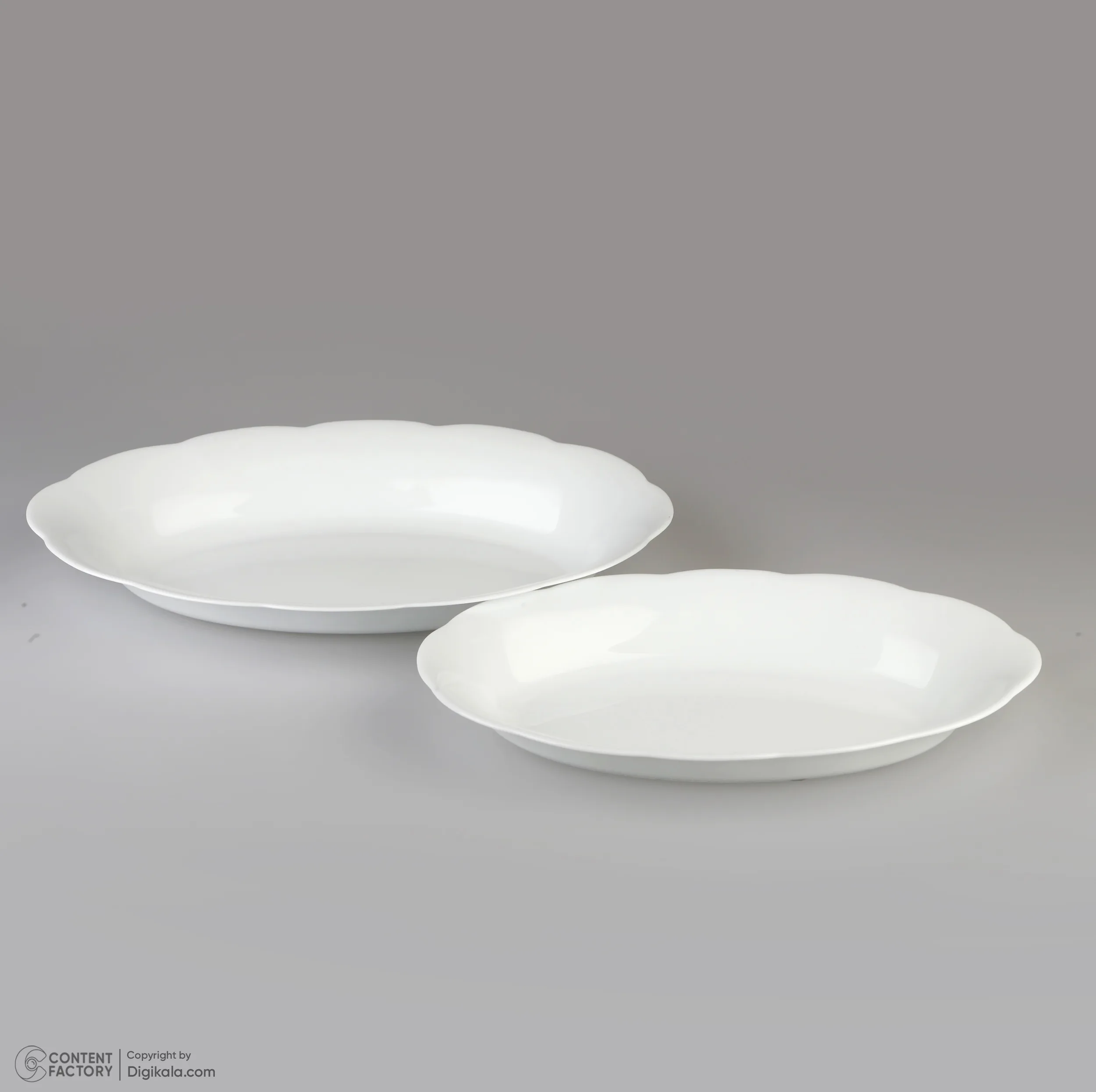 دینو مدل 001 دیس آرکوپال بسته 2 عددی، ابعاد 32×5×22 و 28×5×18 سانتی‌متر، وزن 540 و 490 گرم، قابل شستشو با دست و ماشین ظرفشویی