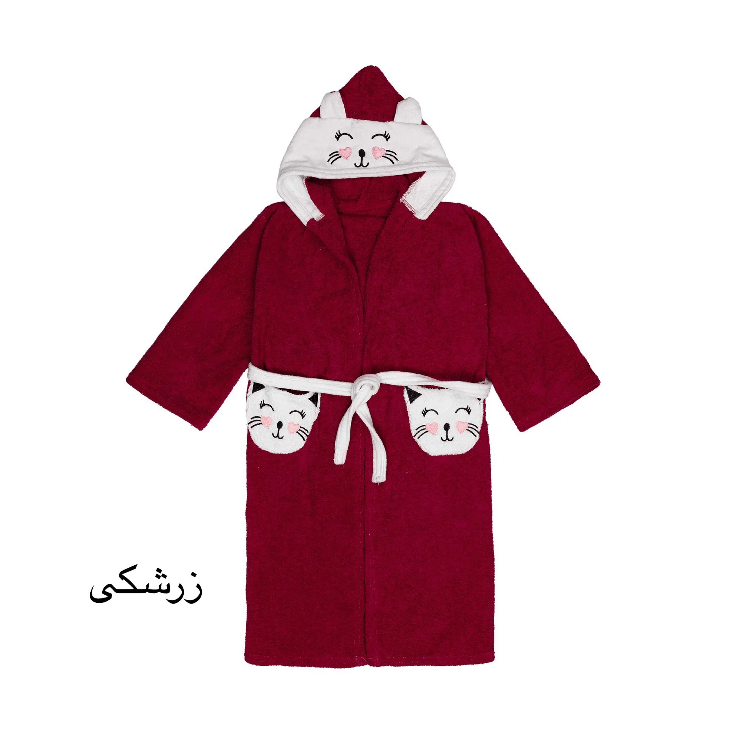 حوله پالتویی کودک و نوزاد هنرمند مدل cat سایز 80×70 سانتی متر