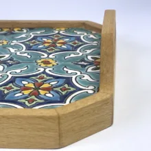سینی کاشی کاری مدل چهارباغ ۱